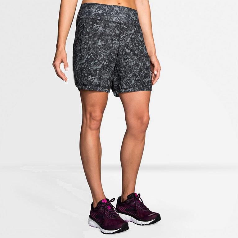 Brooks Chaser 7 NZ - Women's Running Shorts - Grey (48259-OAJQ)